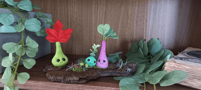 Petite feuille et petits coeurs